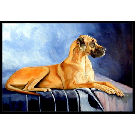 Carolines Treasures Natural Fawn Great Dane Indoor Or Outdoor Doormat - 24 x 36 in. 7204JMAT